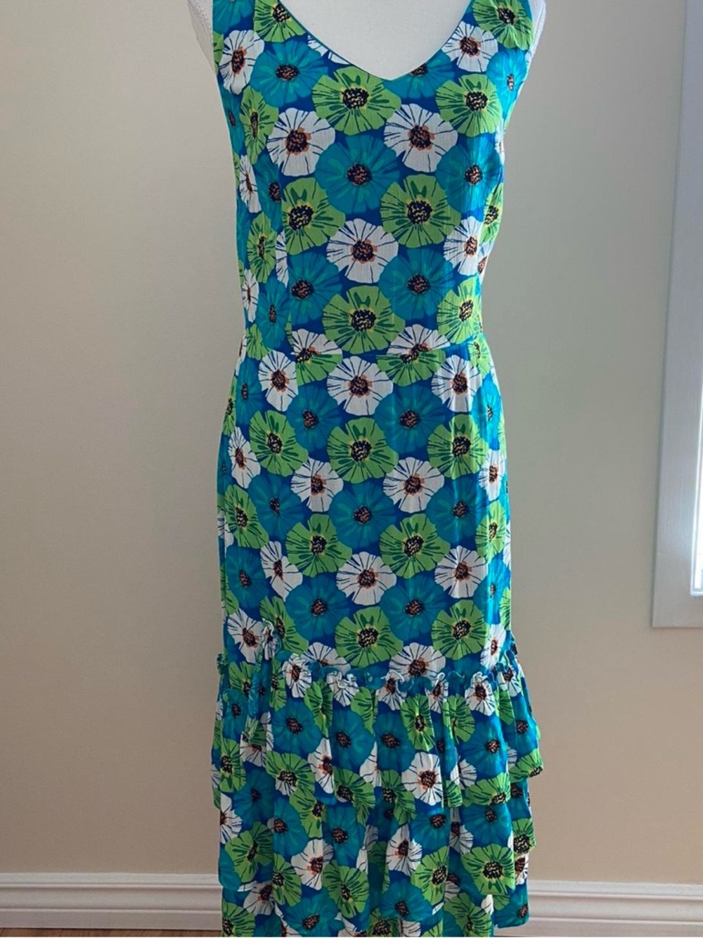 Pappagallo Teal Dress with Lime Green Label - Picture 5 of 8